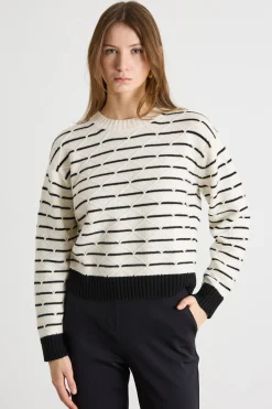 Maglia boxy - Bianco Nero