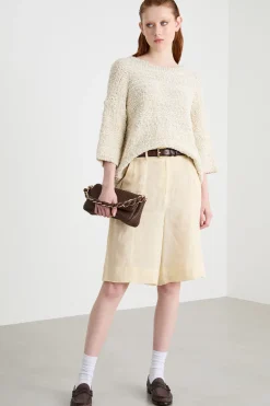 Maglia boxy con manica tre quarti - Bianco