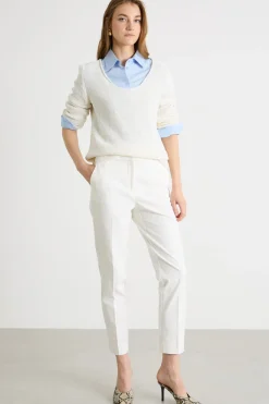 Maglia con ampio scollo - Bianco