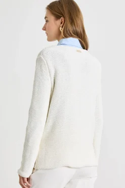 Maglia con ampio scollo - Bianco