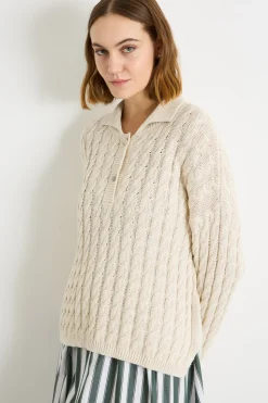 Maglia con bottoni - Bianco