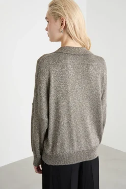 Maglia con colletto a polo - Grigio