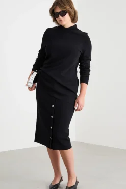 Maglia con collo a cratere - Nero