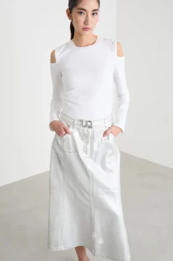 Maglia con cut-out sulle spalle - Bianco