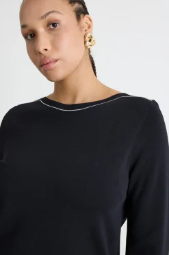 Maglia con dettagli a contrasto - Blu