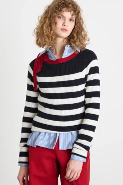 Maglia con fiocco - Blu Bianco Rosso