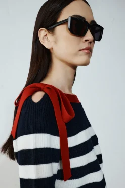 Maglia con fiocco - Blu Bianco Rosso