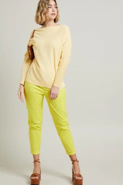 Maglia con maniche a kimono - Giallo