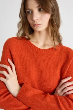 Maglia con maniche a raglan - Arancione