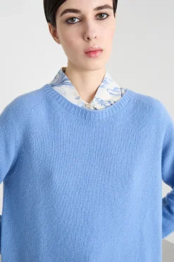 Maglia con maniche a raglan - Azzurro