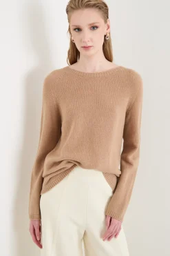 Maglia con maniche a raglan - Cammello