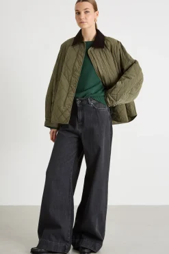 Maglia con maniche a spalla scesa - Verde