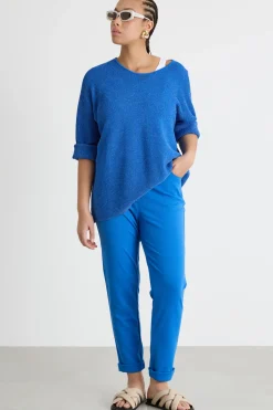 Maglia con maniche a tre quarti - Azzurro