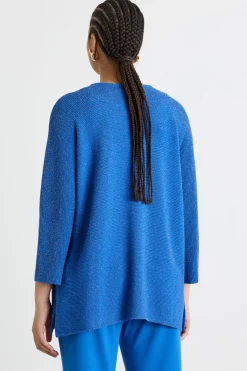 Maglia con maniche a tre quarti - Azzurro