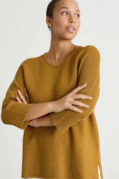 Maglia con maniche a tre quarti - Giallo