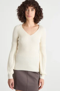 Maglia con maniche balloon - Bianco