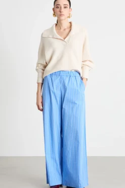 Maglia con maxi colletto - Bianco
