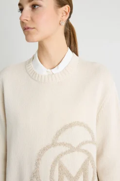 Maglia con motivo jacquard - Avorio