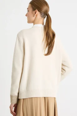 Maglia con motivo jacquard - Avorio