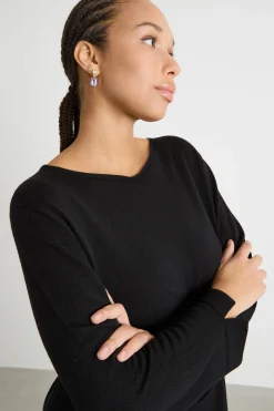 Maglia con nervature - Nero
