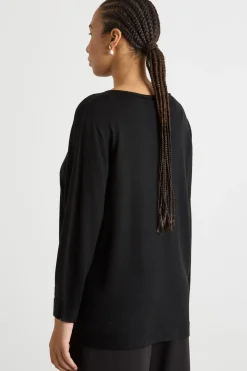 Maglia con nervature - Nero