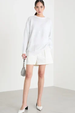 Maglia con paillettes - Bianco