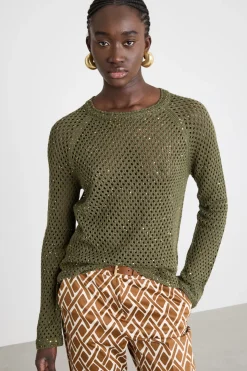 Maglia con paillettes - Verde