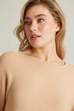 Maglia con scollo a barchetta - Rosa Chiaro