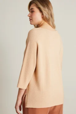 Maglia con scollo a barchetta - Rosa Chiaro
