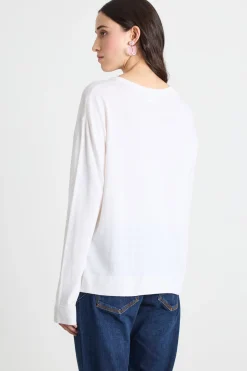 Maglia con scollo a V - Bianco
