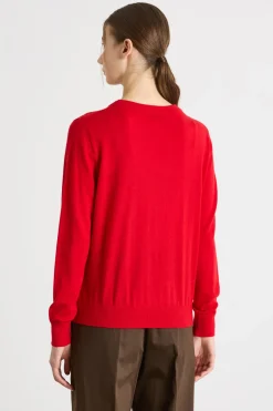 Maglia con scollo tondo - Rosso