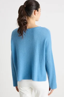 Maglia con spacchetti - Azzurro