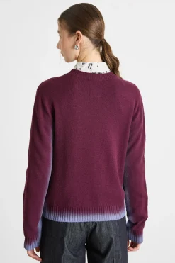 Maglia con stampa - Bordeaux Lilla