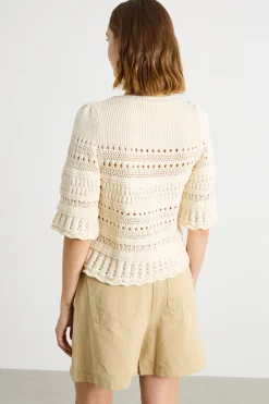 Maglia crochet - Avorio