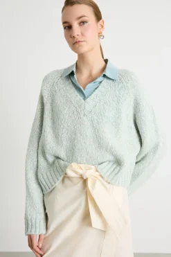 Maglia crop - Azzurro