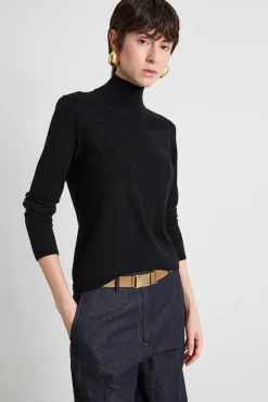 Maglia dolcevita leggera - Nero