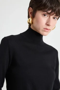 Maglia dolcevita leggera - Nero