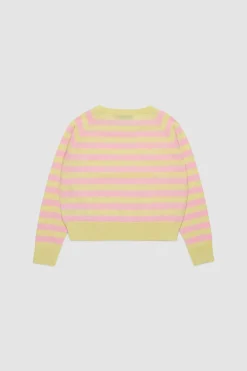 Maglia girocollo con ricamo BAMBINI - Giallo Rosa