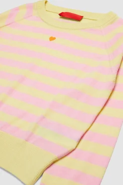 Maglia girocollo con ricamo BAMBINI - Giallo Rosa