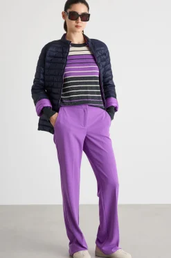 Maglia girocollo dritta - Viola