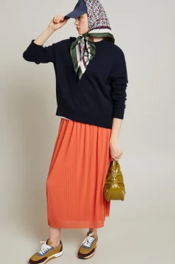 Maglia girocollo in lana - Blu Notte