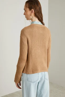 Maglia in cashmere - Cammello