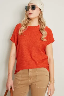 Maglia in cotone - Arancio