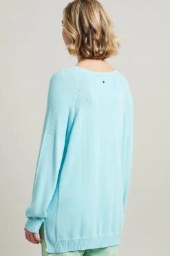 Maglia in cotone - Azzurro