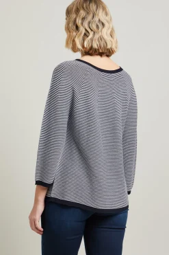 Maglia in cotone - Blu Bianco