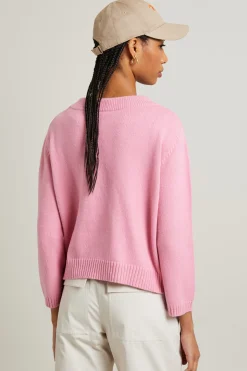 Maglia in cotone con coulisse - Rosa