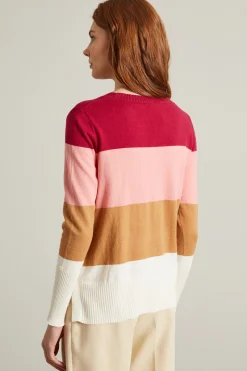 Maglia in cotone e cashmere - Rosa Cammello