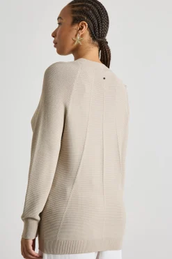 Maglia in filato crepe - Beige