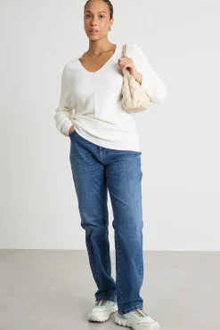 Maglia in filato crepe - Bianco