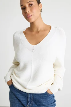Maglia in filato crepe - Bianco